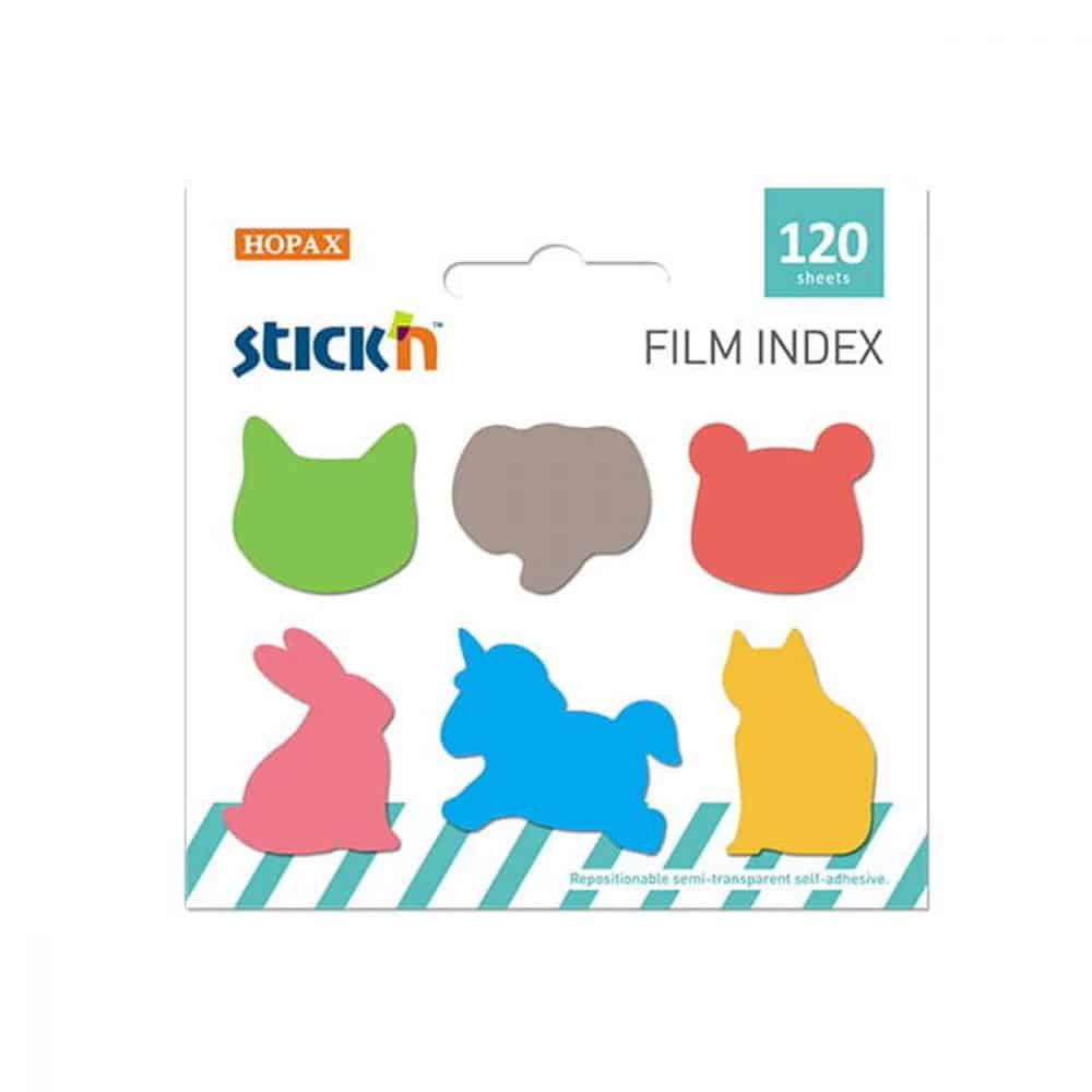 Feuillets adhésifs en forme d'animaux film index