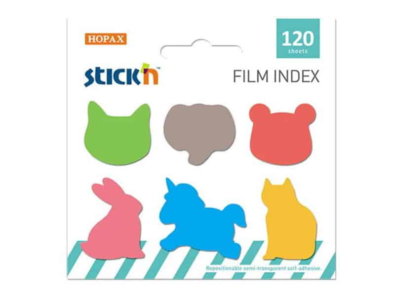 Feuillets adhésifs en forme d'animaux film index