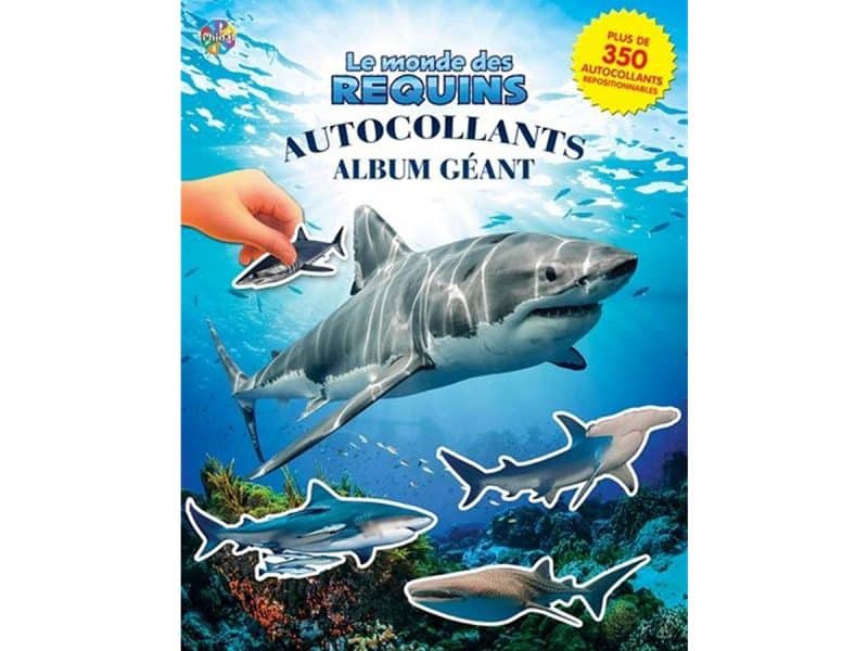 Le monde des requins Album géant autocollants