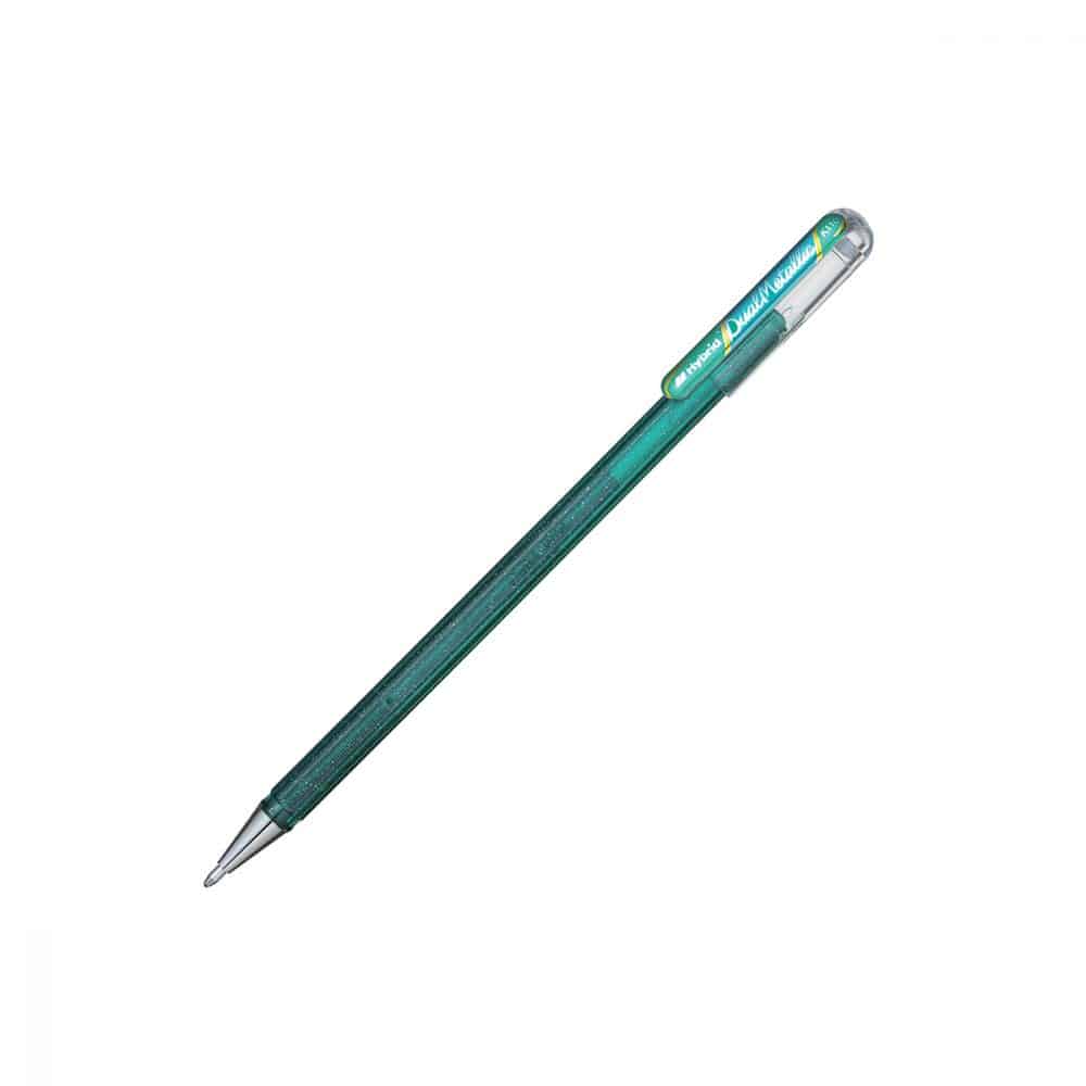 Stylo Pentel Dual Metallic - jaune/vert