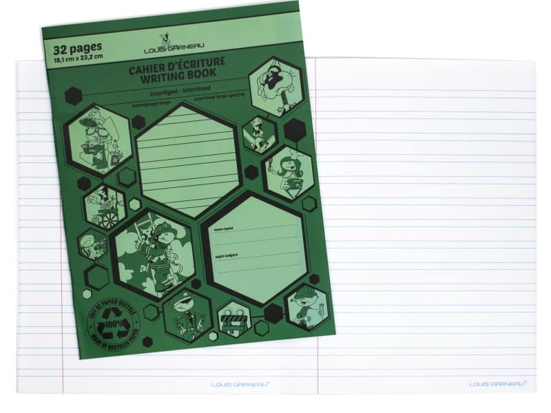 Cahier interligné large LG25 - vert