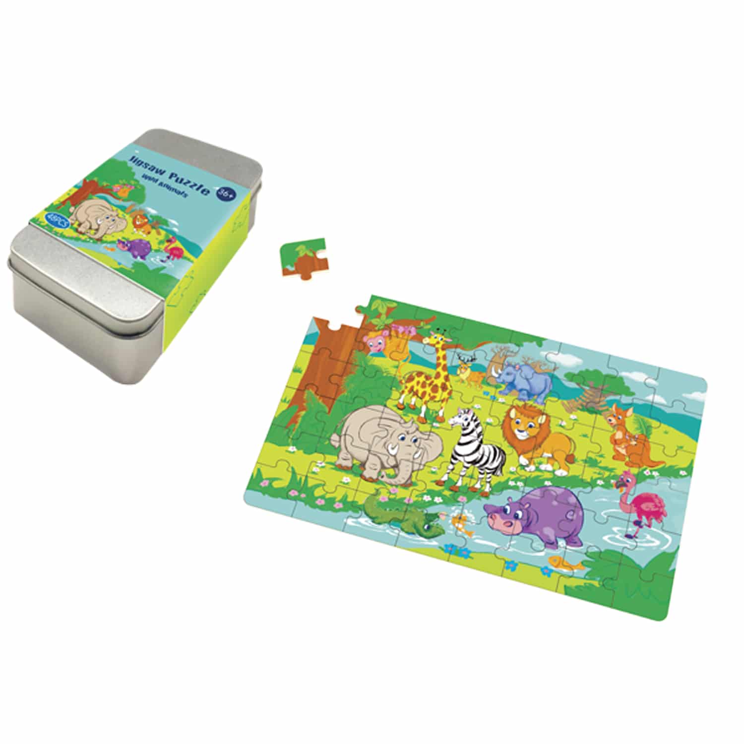 casse tete boite de metal jungle 48 pcs