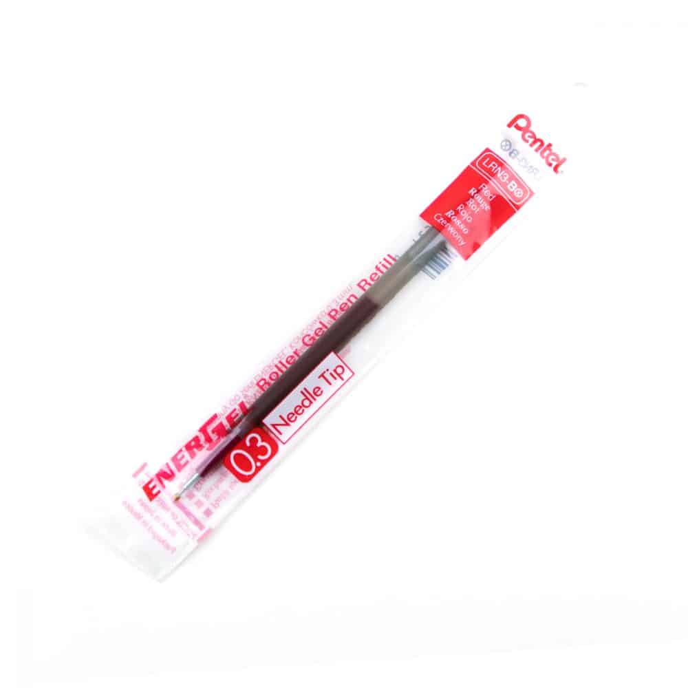 Recharge pour stylo Pentel Energel 0.3 aiguille - Rouge