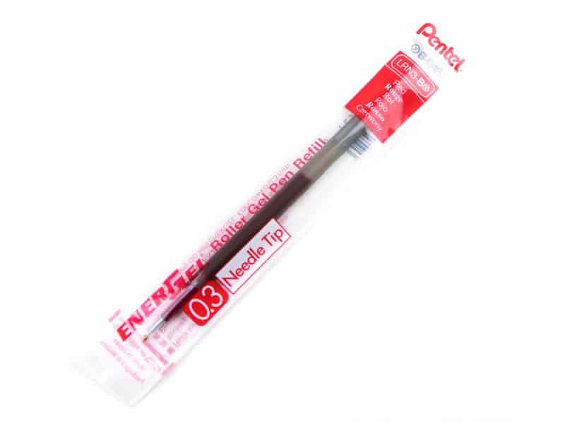 Recharge pour stylo Pentel Energel 0.3 aiguille - Rouge