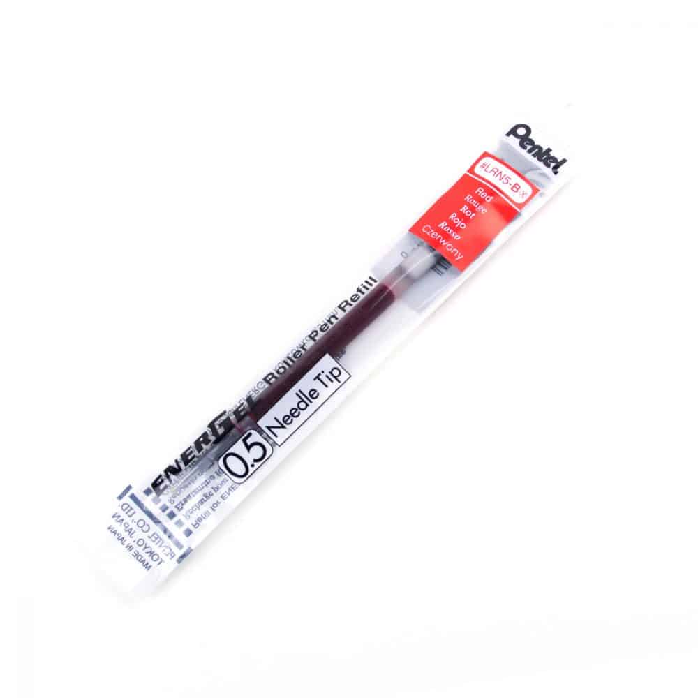 Recharge pour stylo Pentel Energel 0.5 aiguille - rouge