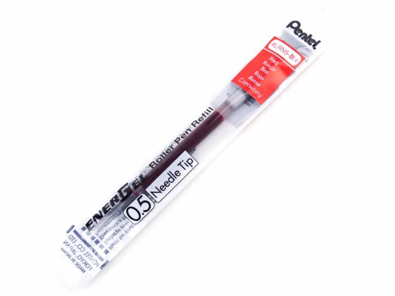 Recharge pour stylo Pentel Energel 0.5 aiguille - rouge