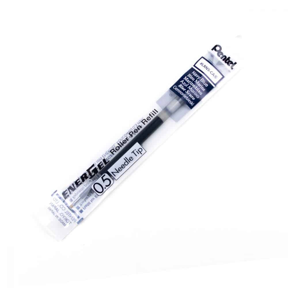 Recharge pour stylo Pentel Energel 0.5 aiguille - bleu noir