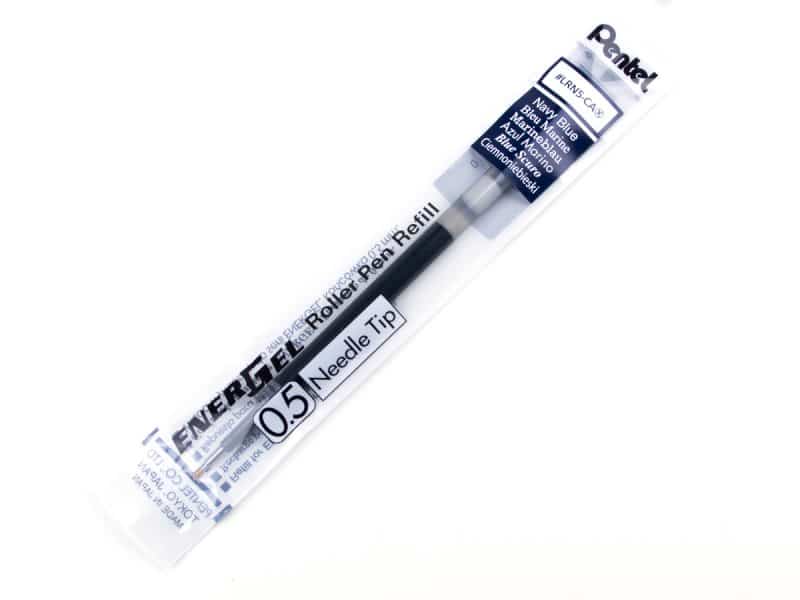 Recharge pour stylo Pentel Energel 0.5 aiguille - bleu noir