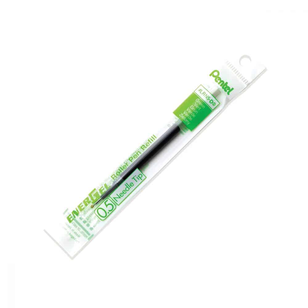 Recharge pour stylo Pentel Energel 0.5 aiguille - vert