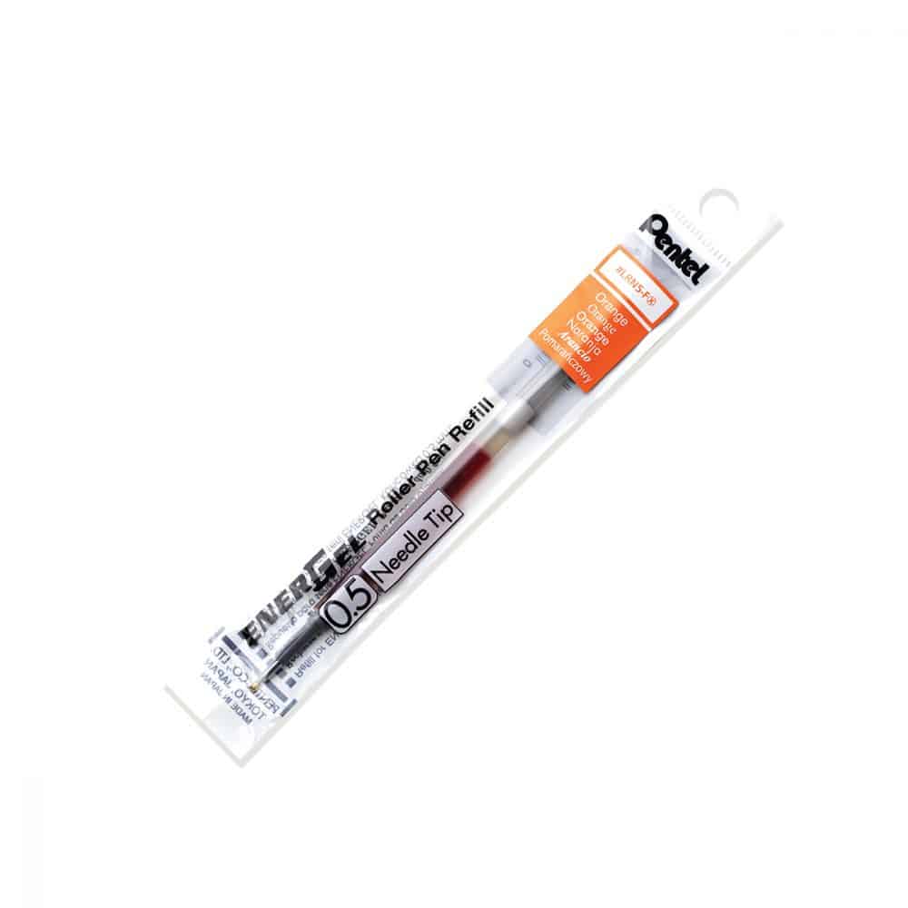 Recharge pour stylo Pentel Energel 0.5 aiguille - orange