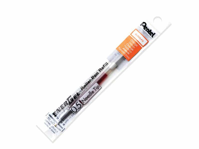 Recharge pour stylo Pentel Energel 0.5 aiguille - orange