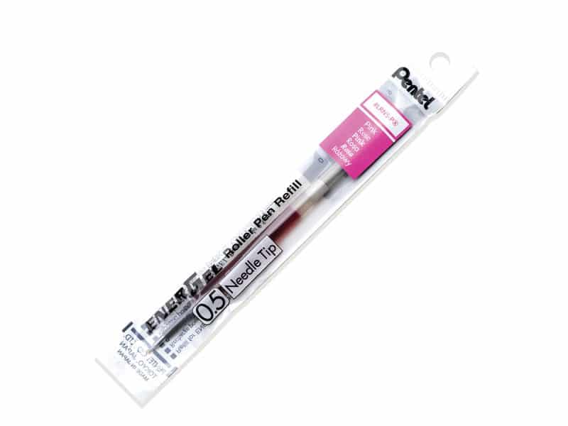 Recharge pour stylo Pentel Energel 0.5 aiguille - rose