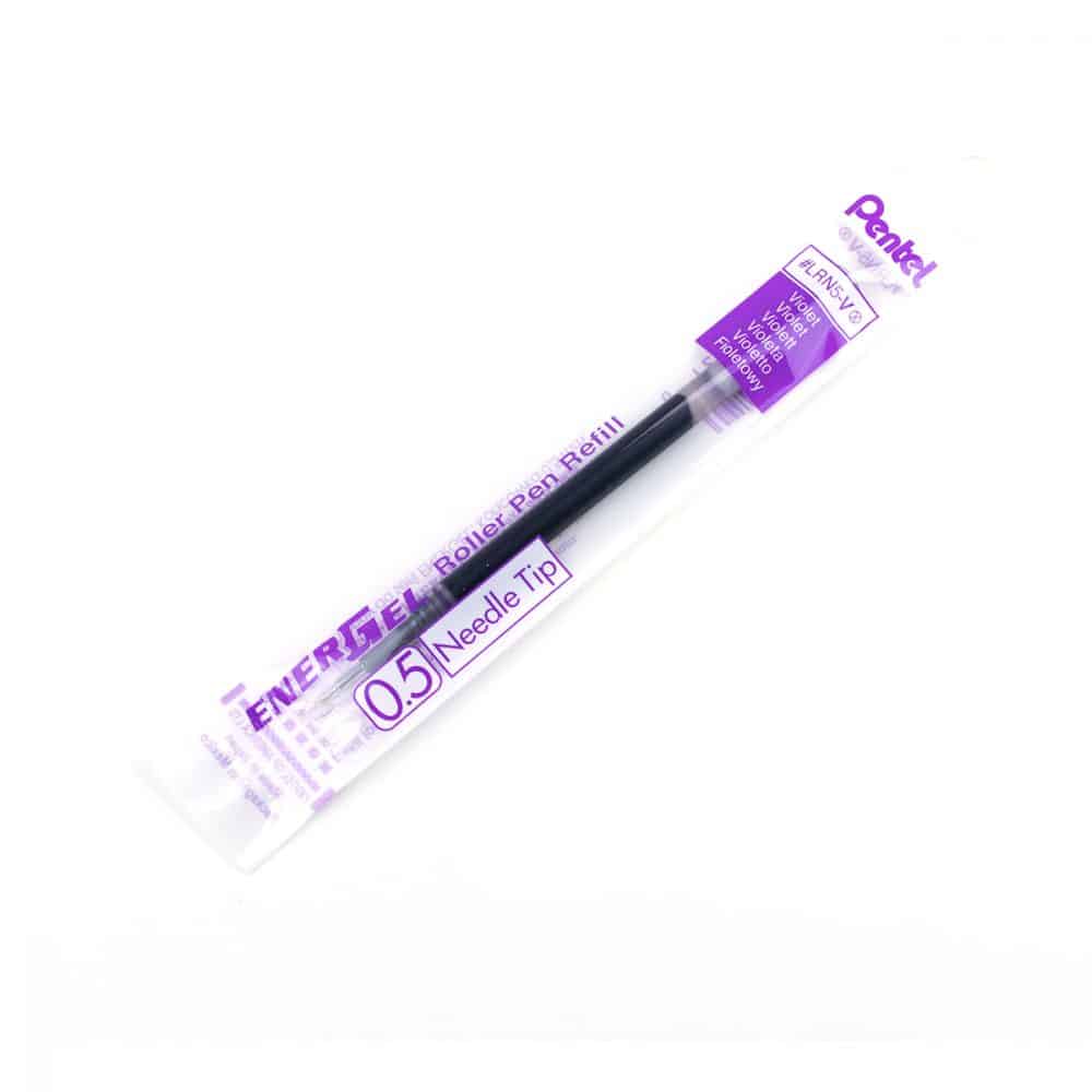 Recharge pour stylo Pentel Energel 0.5 aiguille - violet