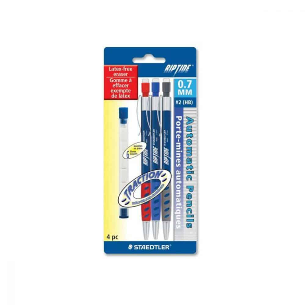 Paquet de 3 porte-mines avec effaces Staedtler Riptide 0.7