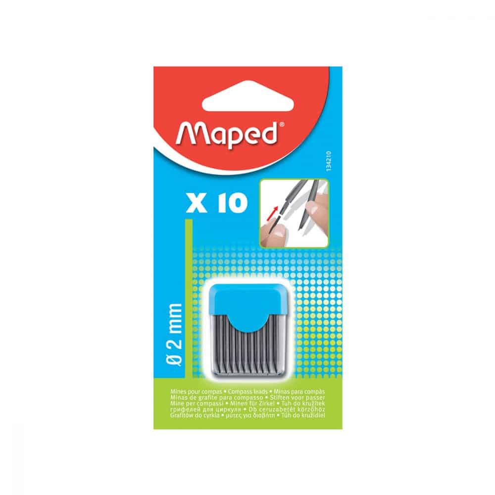 Paquet de 10 mines pour compas Maped