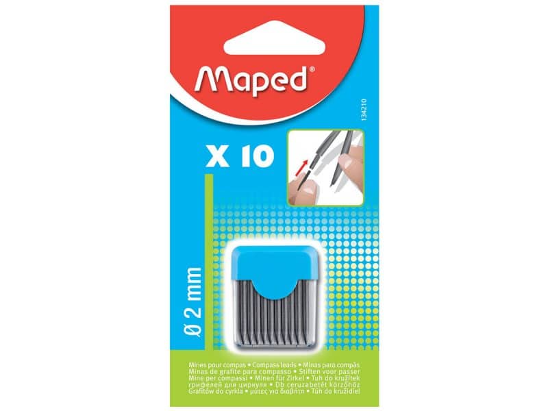 Paquet de 10 mines pour compas Maped