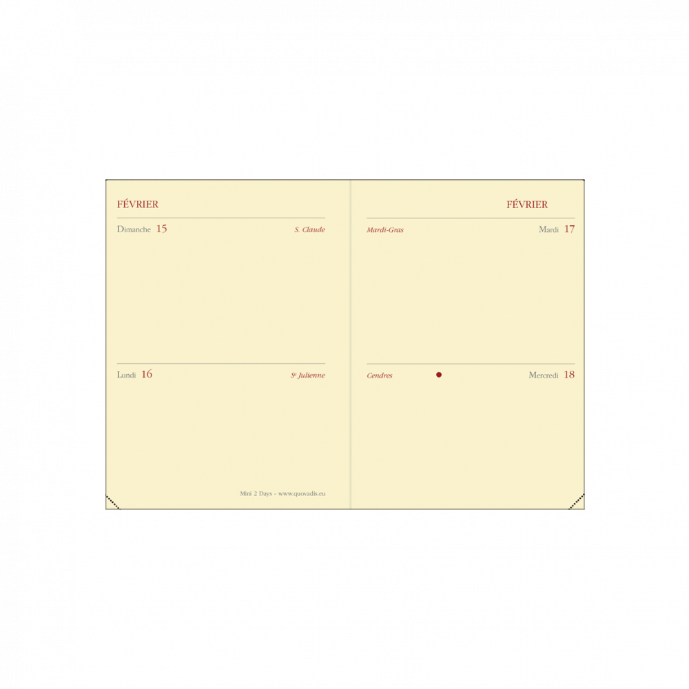 Agenda Quo Vadis Mini 2 days Freeport noir – Image 2