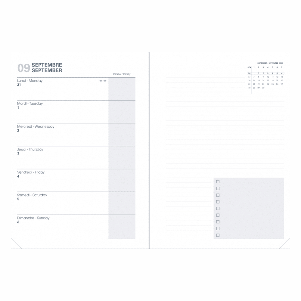 Agenda Quo Vadis Note 21- 16 mois -Toscana bleu ciel – Image 2