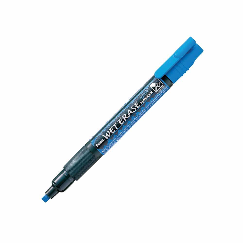 Pentel Wet Erase Chalk Marker pointe biseauté - Bleu