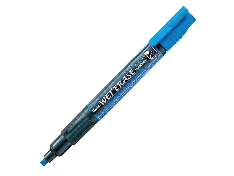 Pentel Wet Erase Chalk Marker pointe biseauté - Bleu