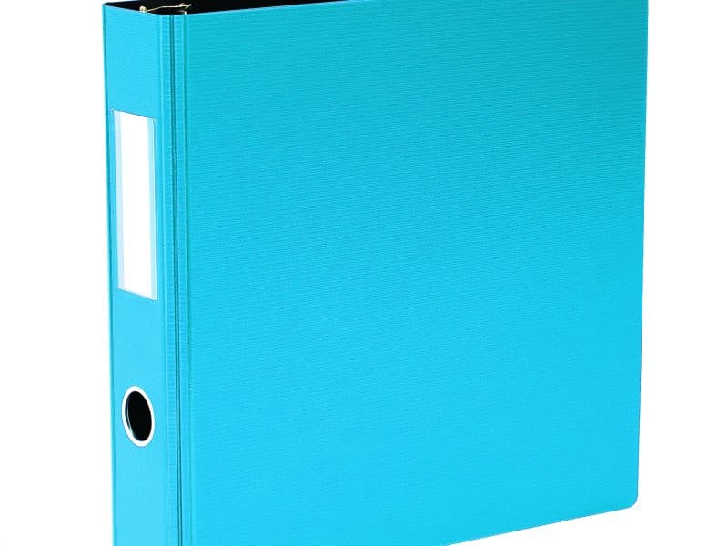 RELIEUR 1,5'' ROBUSTE ANNEAUX EN D - Bleu Pâle