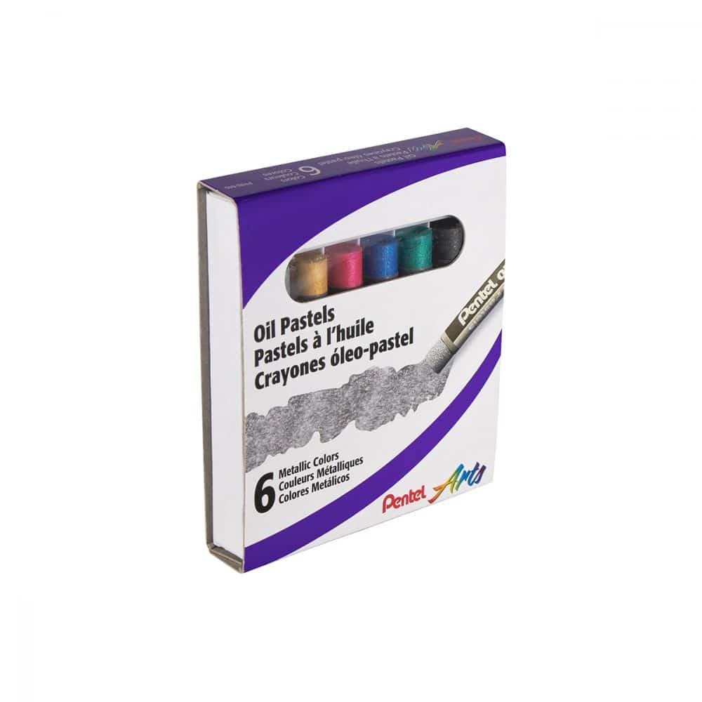 Ensemble de 6 pastels à l'huile métalliques Pentel Arts