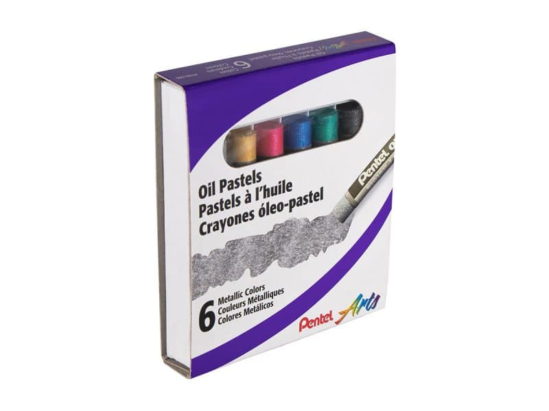 Ensemble de 6 pastels à l'huile métalliques Pentel Arts