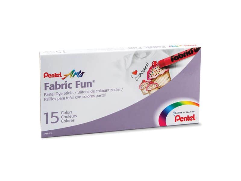 Ensemble de 15 pastels pour tissus Pentel Arts
