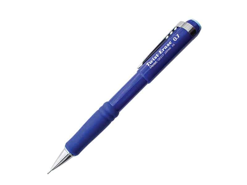 Porte-mines Pentel Twist Erase 0.7 - bleu