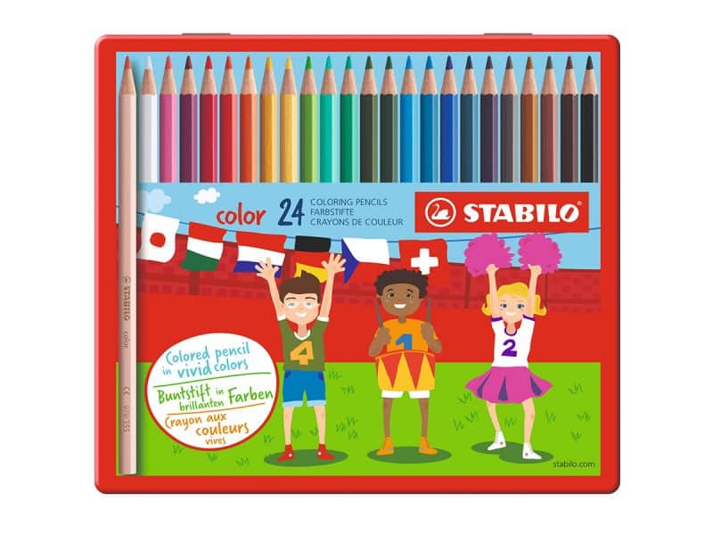 Paquet de 24 crayons couleurs de bois Stabilo Color