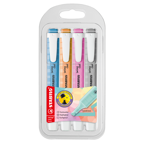 Pqt de 4 stabilo Swing cool