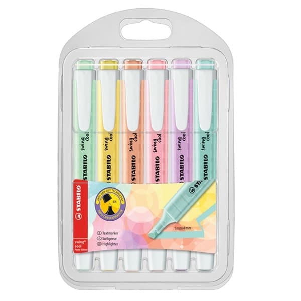 Stabilo swing cool pastel pqt de 6