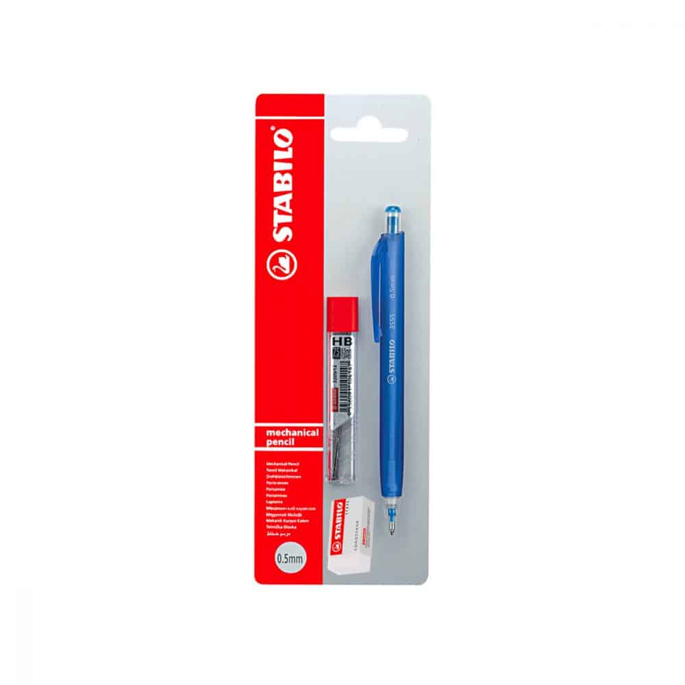 Ensemble porte-mines Stabilo 0.5, efface et mines