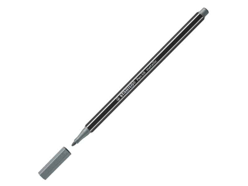 stabilo metallic pen 68 argent