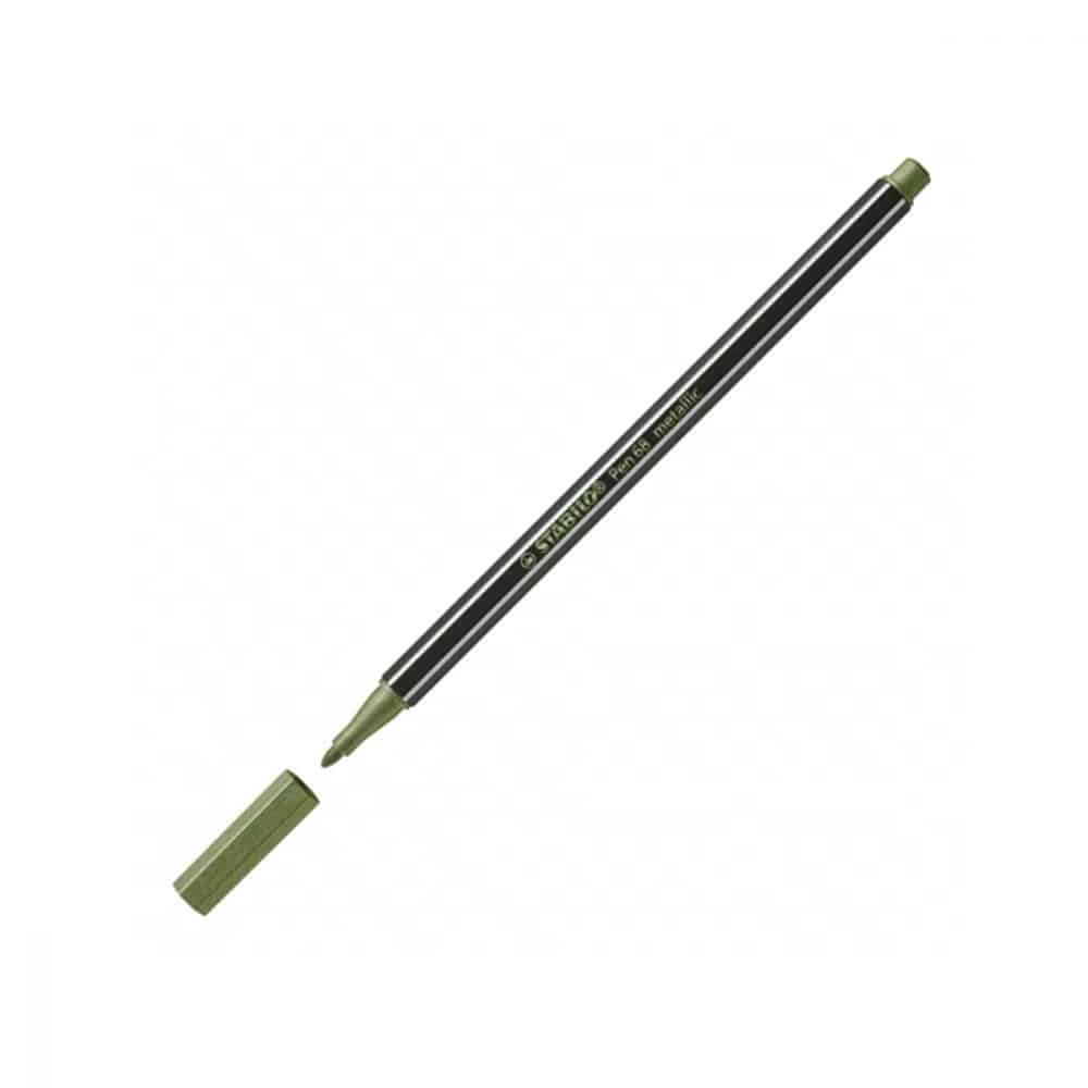stabilo metallic pen 68 vert pale