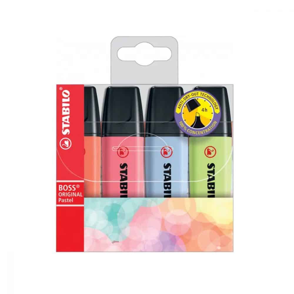 4 surligneurs Stabilo Boss Pastel #3