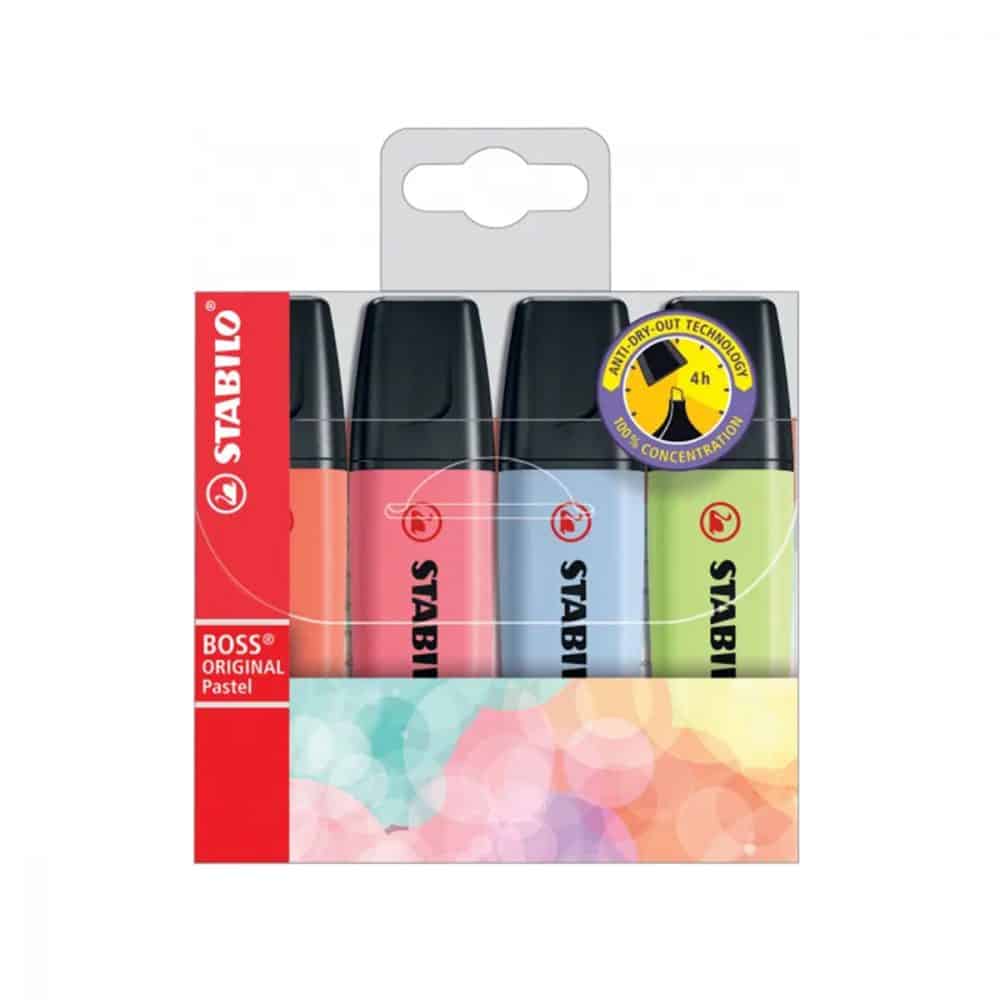 4 surligneurs Stabilo Boss Pastel #2