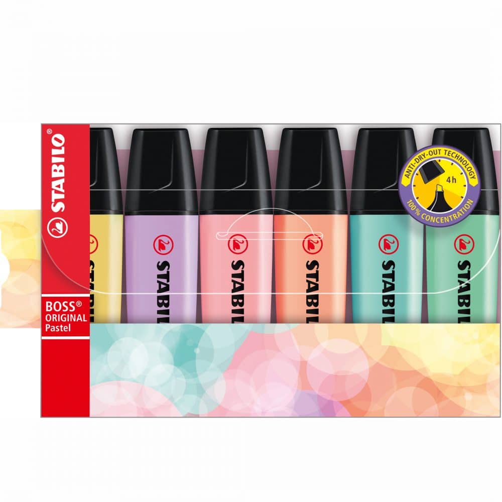 6 surligneurs Stabilo Boss Pastel #1