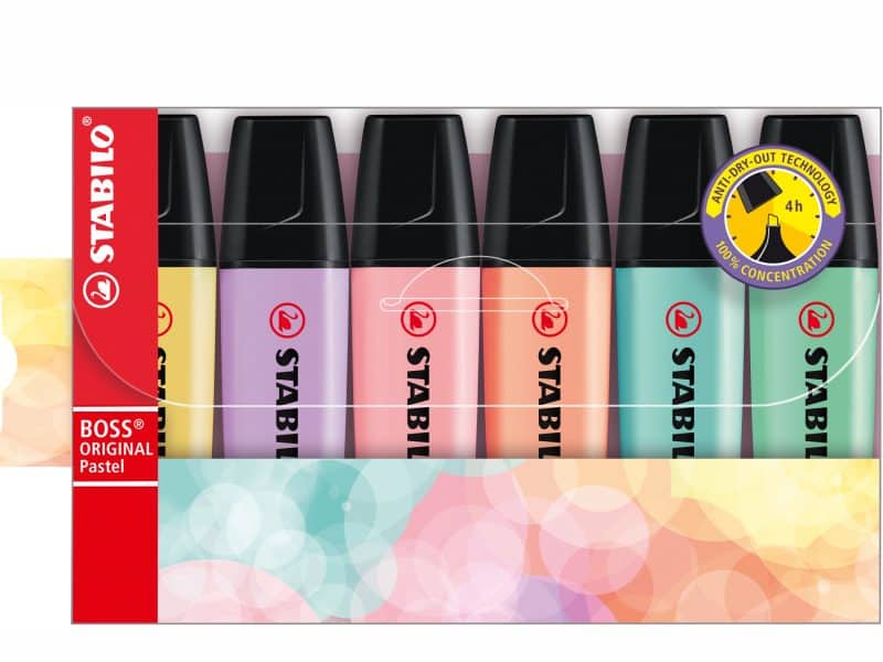 6 surligneurs Stabilo Boss Pastel #1