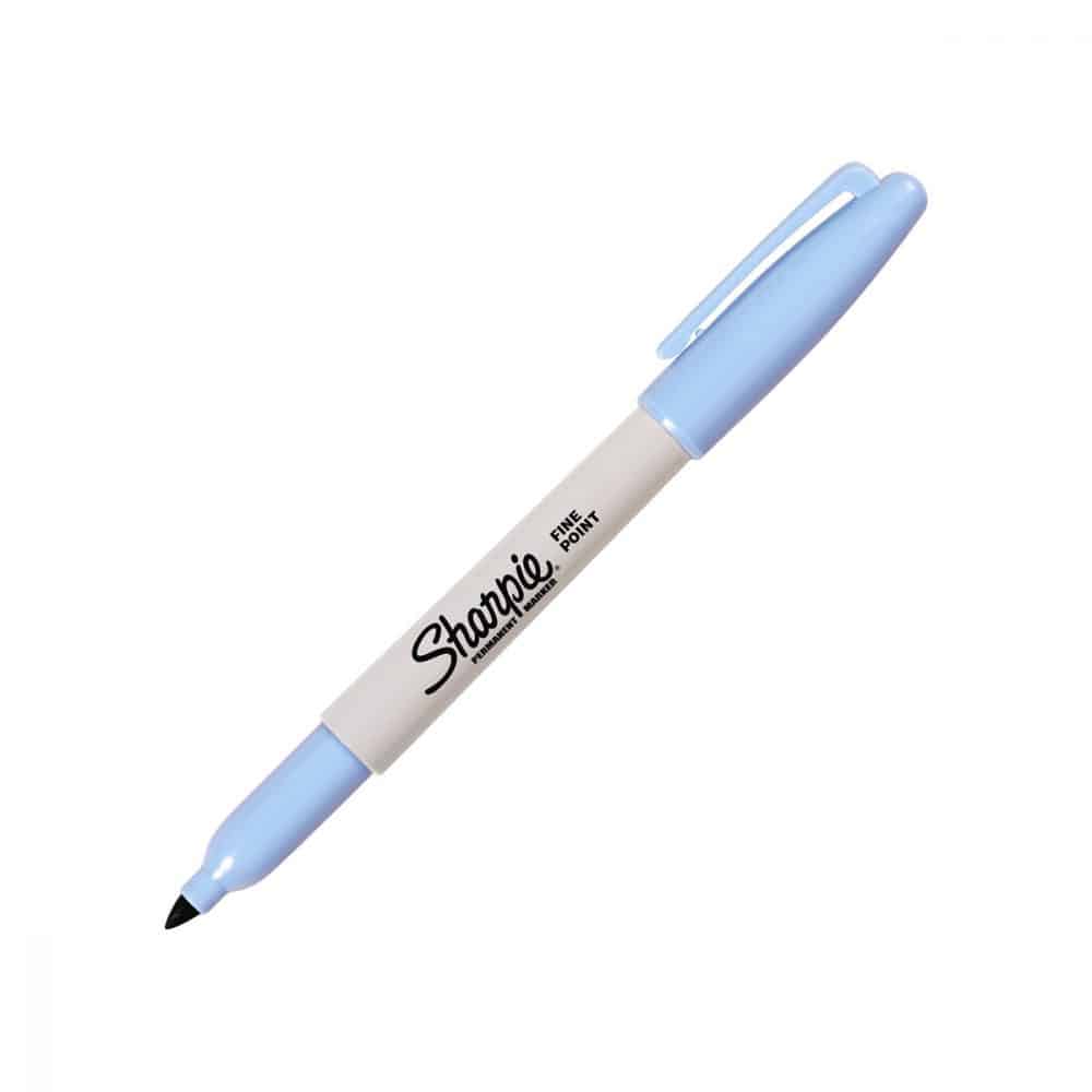 sharpie fin bleu pâle