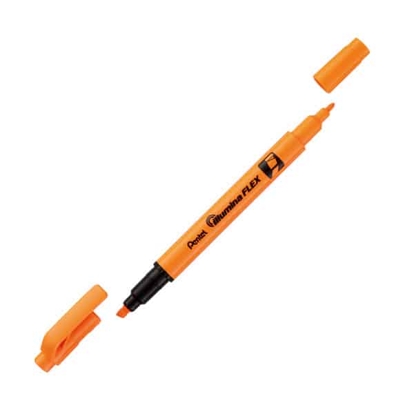 surlign double pointe orange pentel Illumina flex