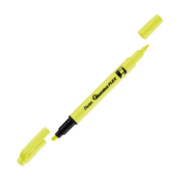 surlign double pointe jaune Pentel Illumina flex