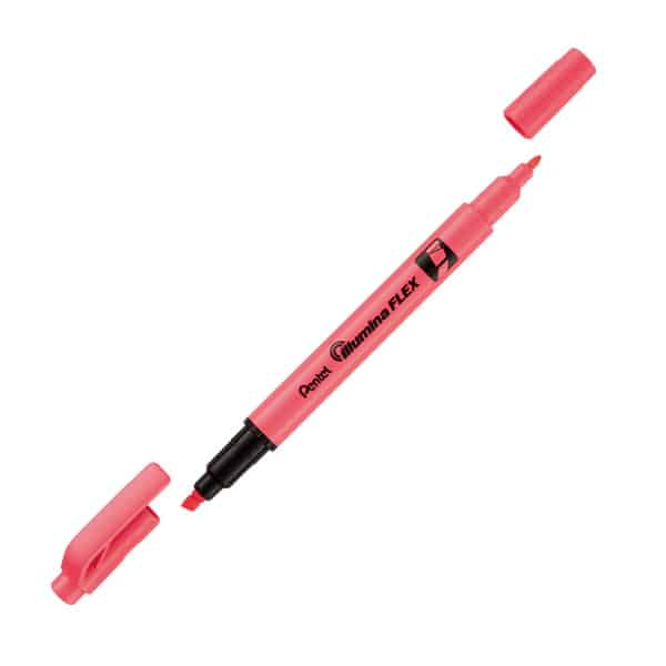surlign double pointe rose pentel illumina flex