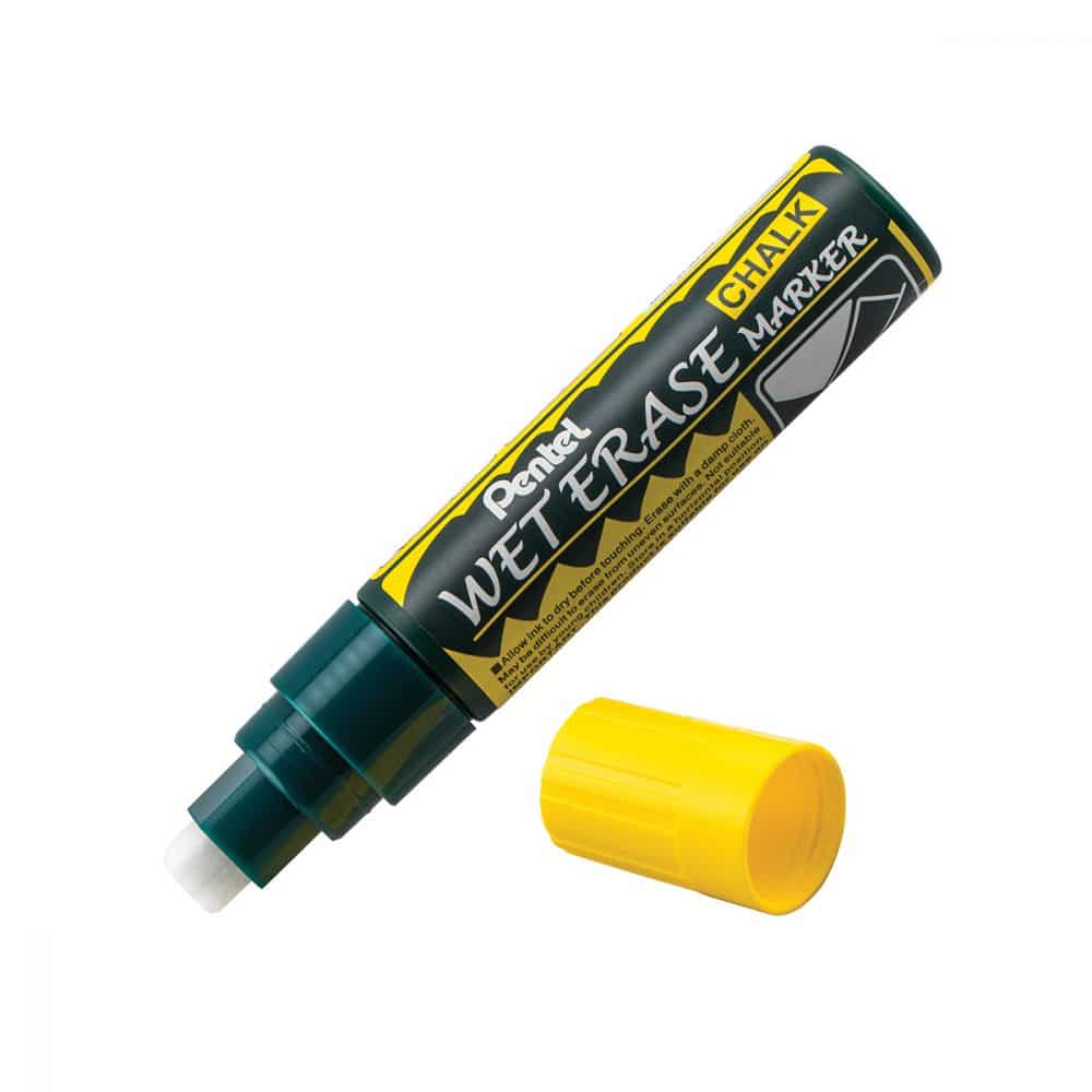 pentel wet erase chalk marker jaune