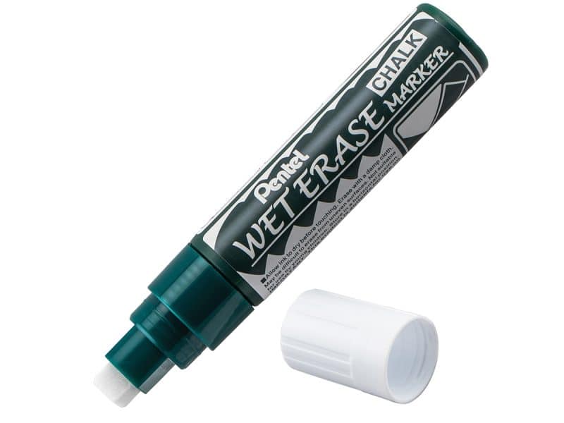 Pentel jumbo wet erase chalk marker blanc