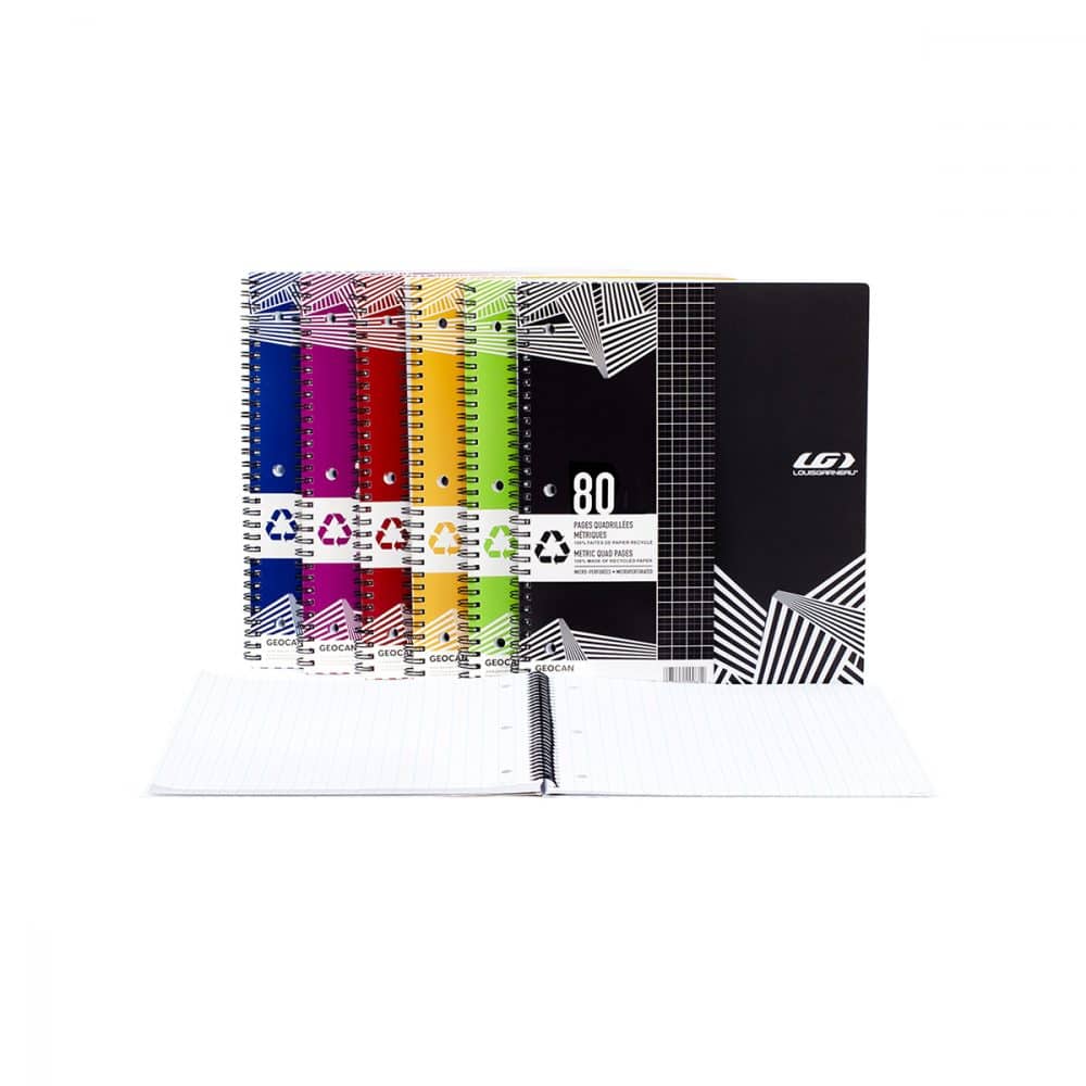 Cahier spirale quadrillé LG 80 pages