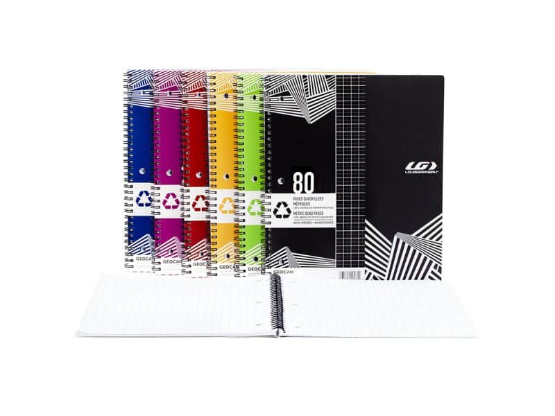 Cahier spirale quadrillé LG 80 pages