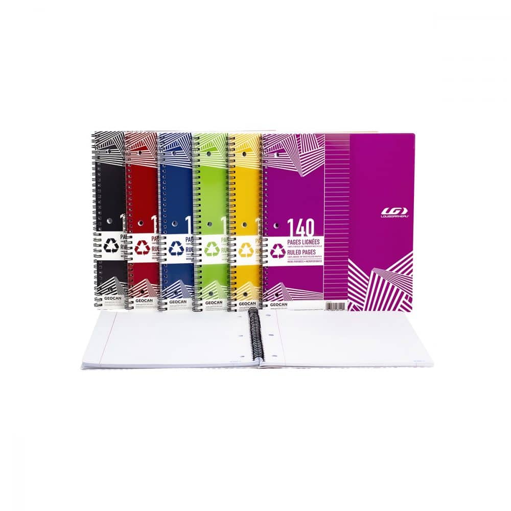 Cahier spirale ligné LG 140 pages