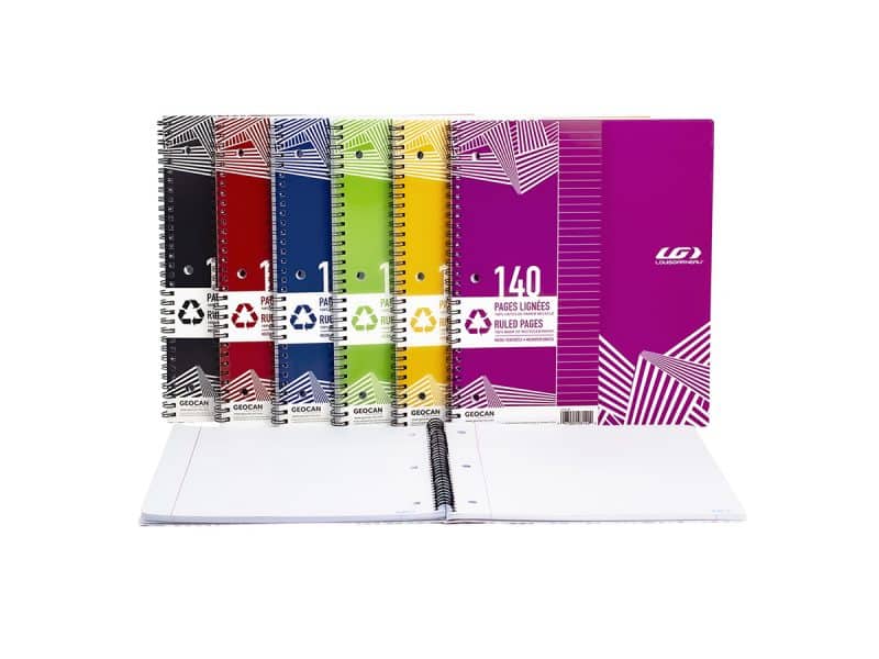 Cahier spirale ligné LG 140 pages