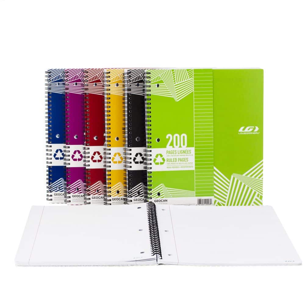 Cahier spirale ligné LG 200 pages